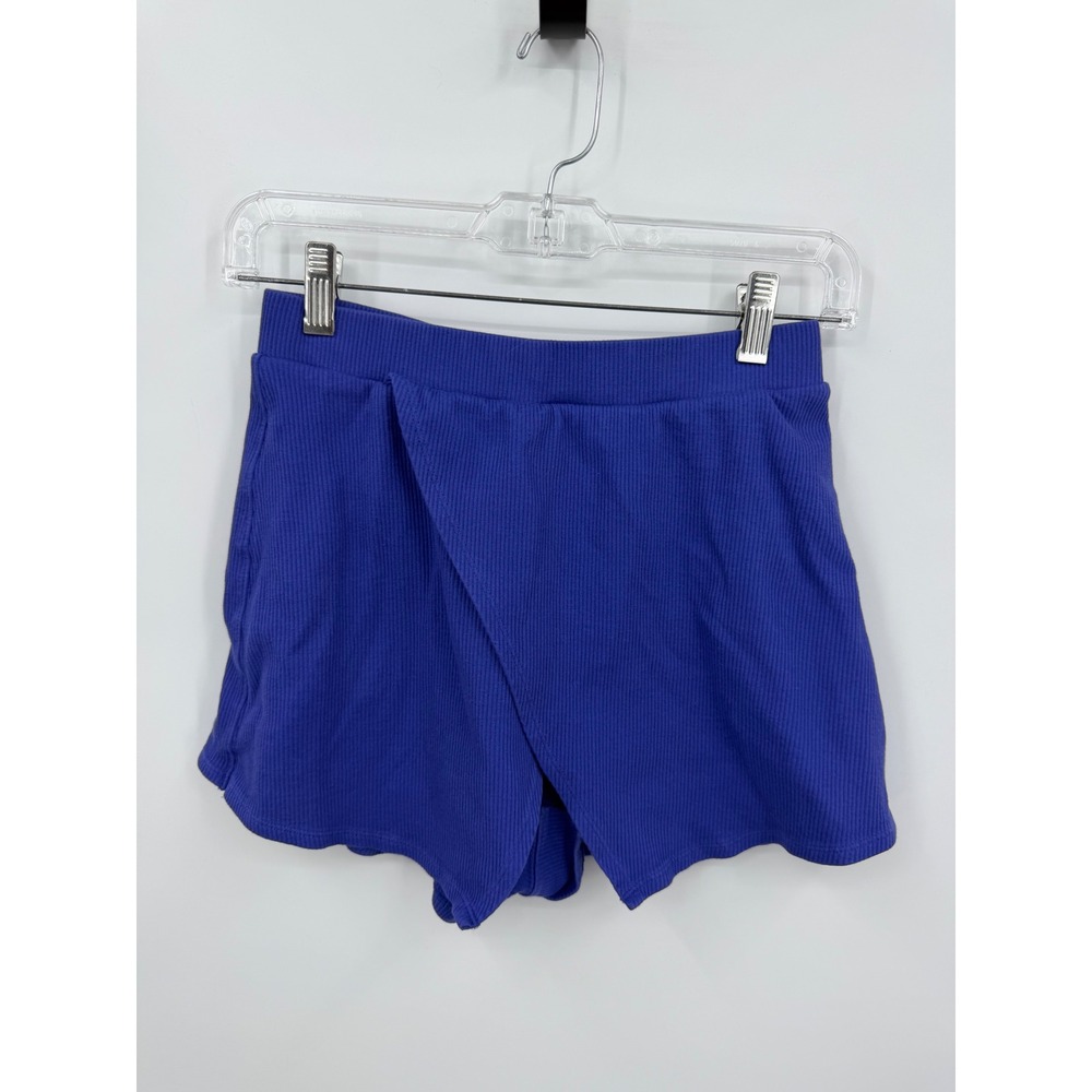 Free People Movement Ribbed Skort Women XS Blue Wrap Front Activewear OB1322054